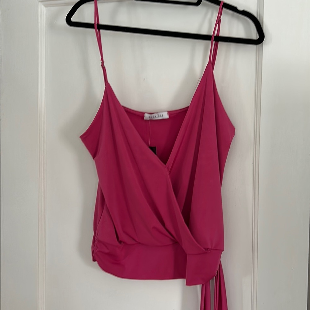 Pink tank top , side tie